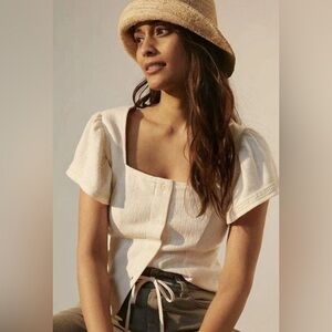 Dolan Left Coast x Anthropologie Structured Flutter Top Sold Out Online